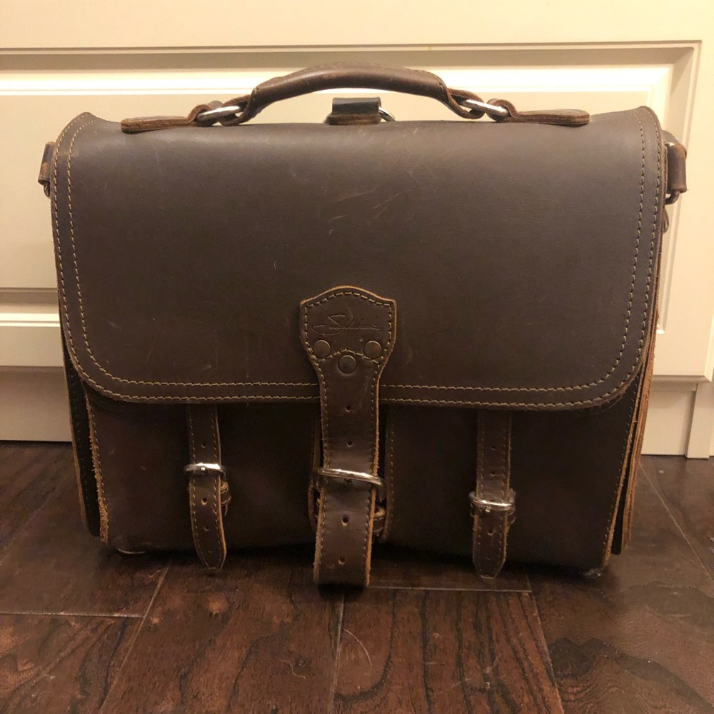 Saddleback Leather front pocket briefcase